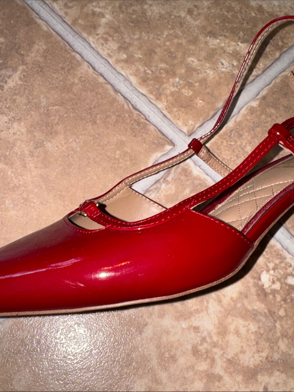 Sale 💃🏼 Sam Edelman Toni Slingback Kitten Heels Shoes Women’s Size 9.5 Red Color - Picture 8 of 17